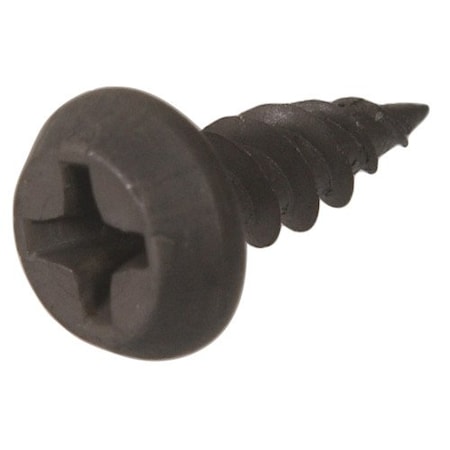 Hillman Self-Drilling Screw, #6 x 7/16 in, Black Phosphate Steel Pan Head Phillips Drive 47180